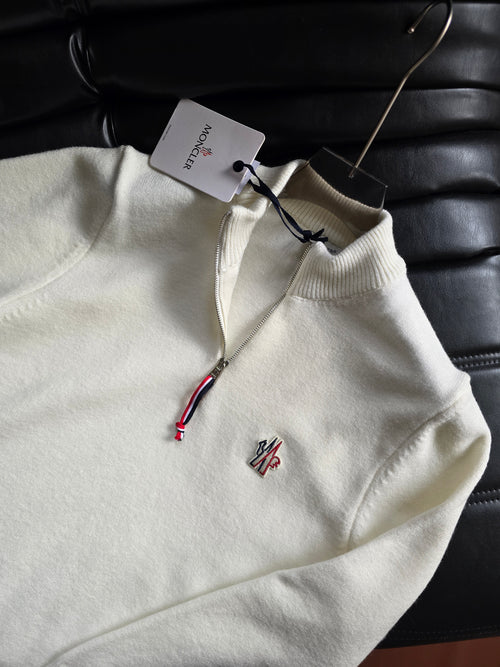 Moncler Half Zip Logo Knitwear