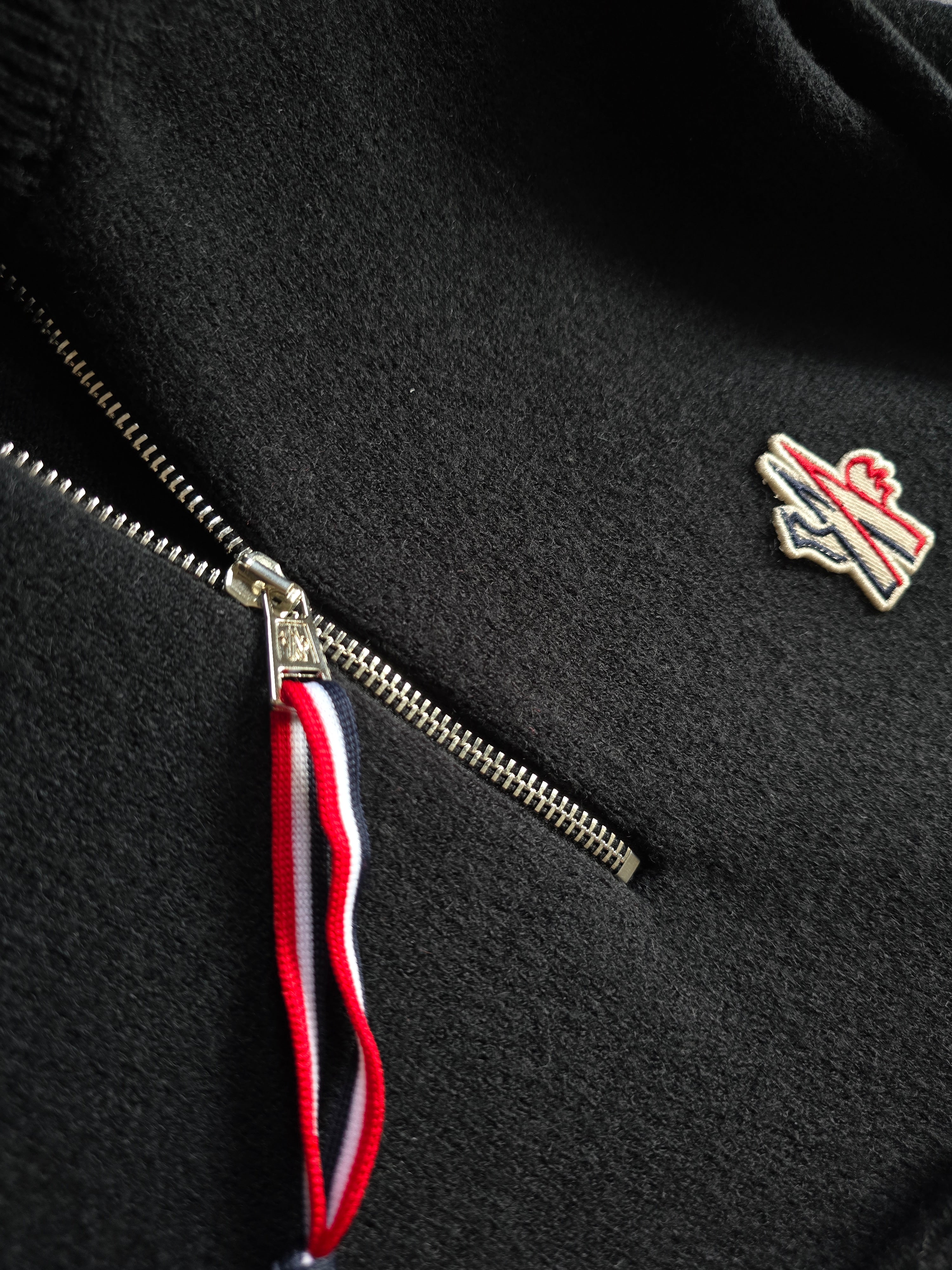 Moncler Half Zip Logo Knitwear