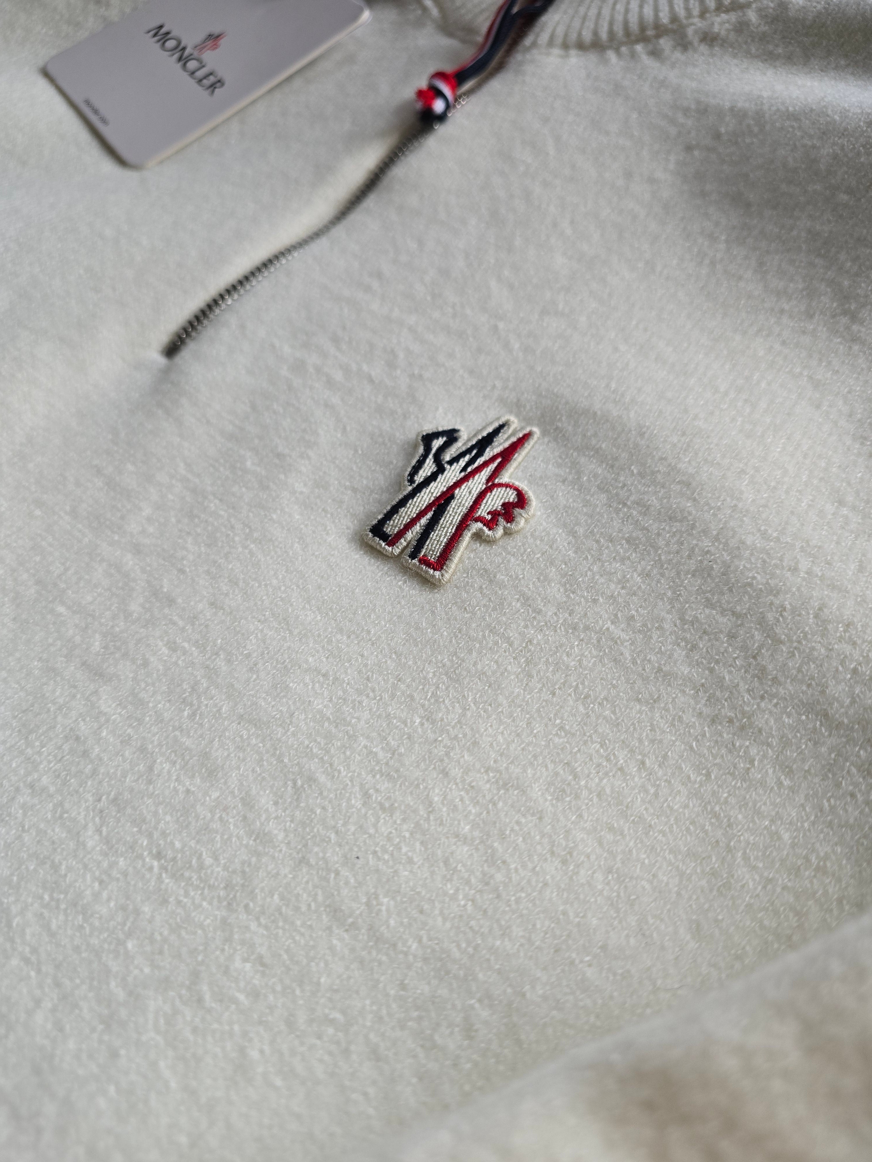 Moncler Half Zip Logo Knitwear